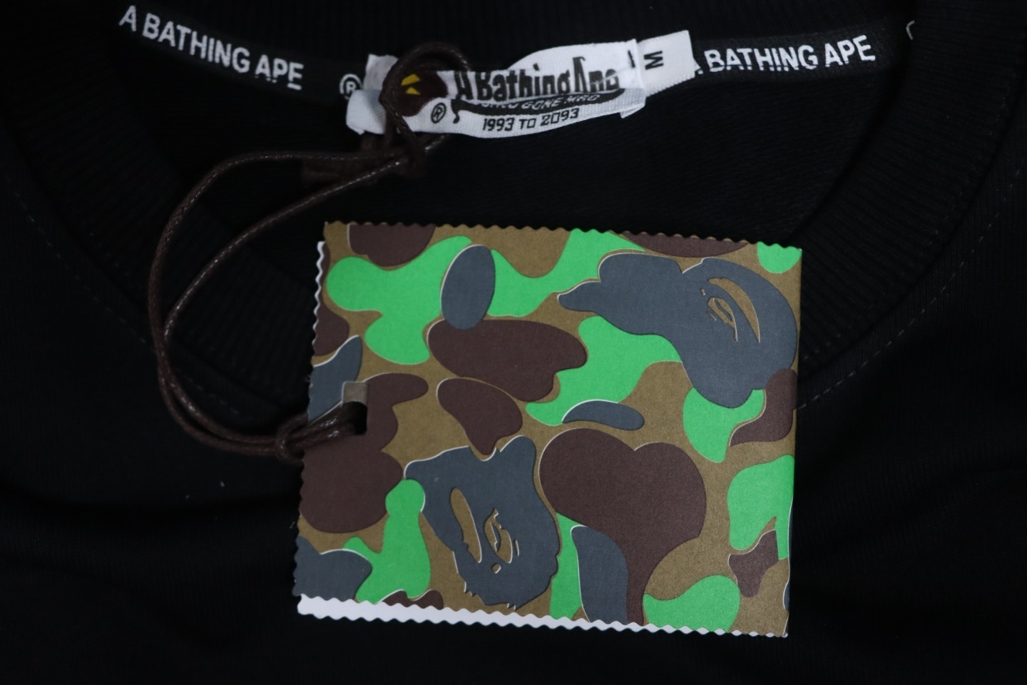 Bape Front And Back Ape Head Print Crewneck Sweatshirt 'Black/Blue'