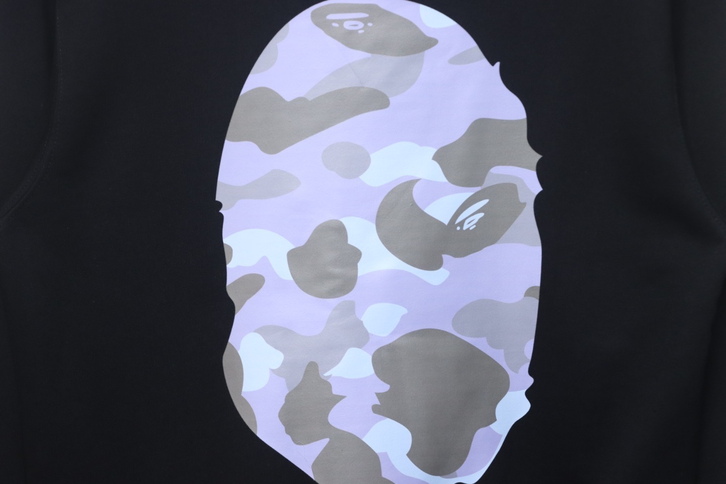 Bape Front And Back Ape Head Print Crewneck Sweatshirt 'Black/Blue'