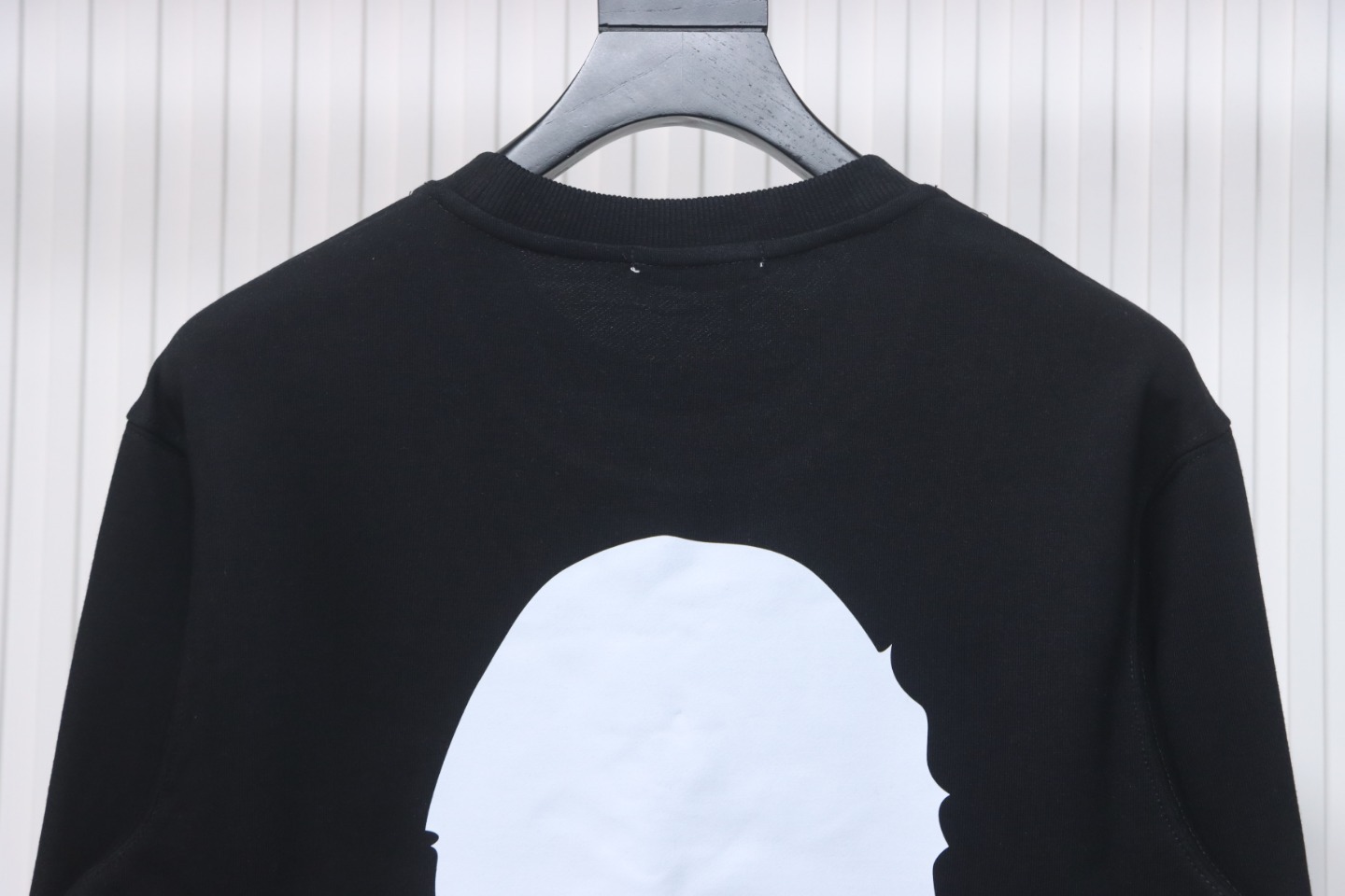 Bape Front And Back Ape Head Print Crewneck Sweatshirt 'Black/White'