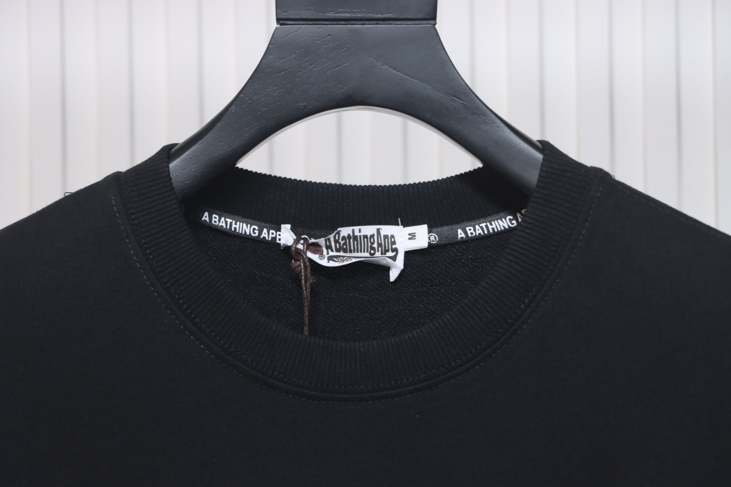 Bape Front And Back Ape Head Print Crewneck Sweatshirt 'Black/White'