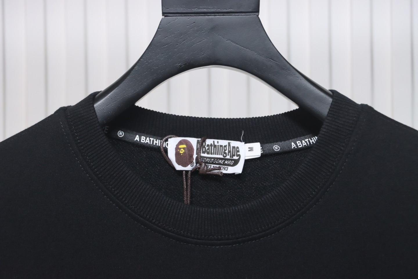 Bape Monkey Print Crewneck Sweatshirt 'Black/Blue'