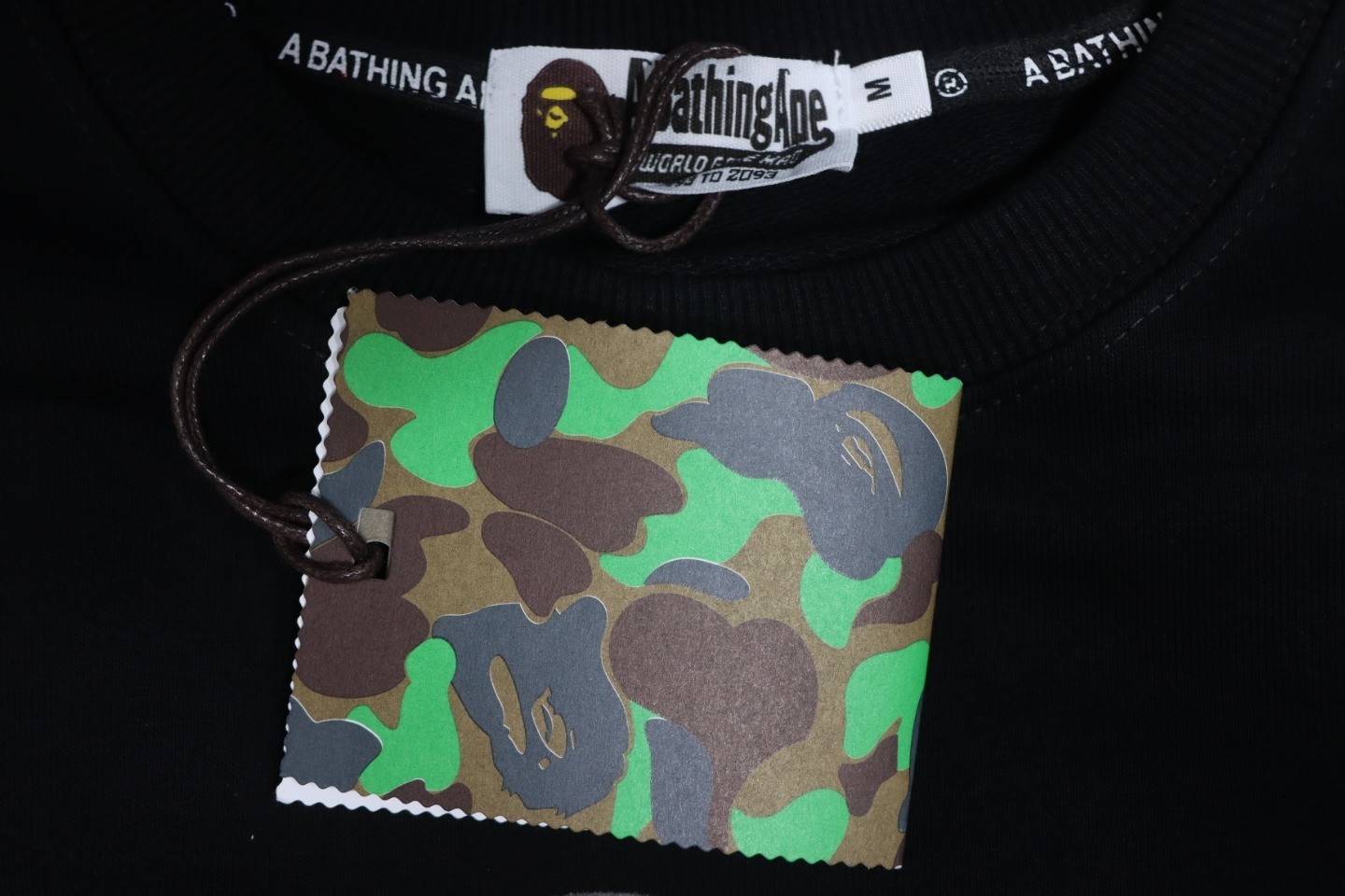 Bape Monkey Print Crewneck Sweatshirt 'Black/Pink'