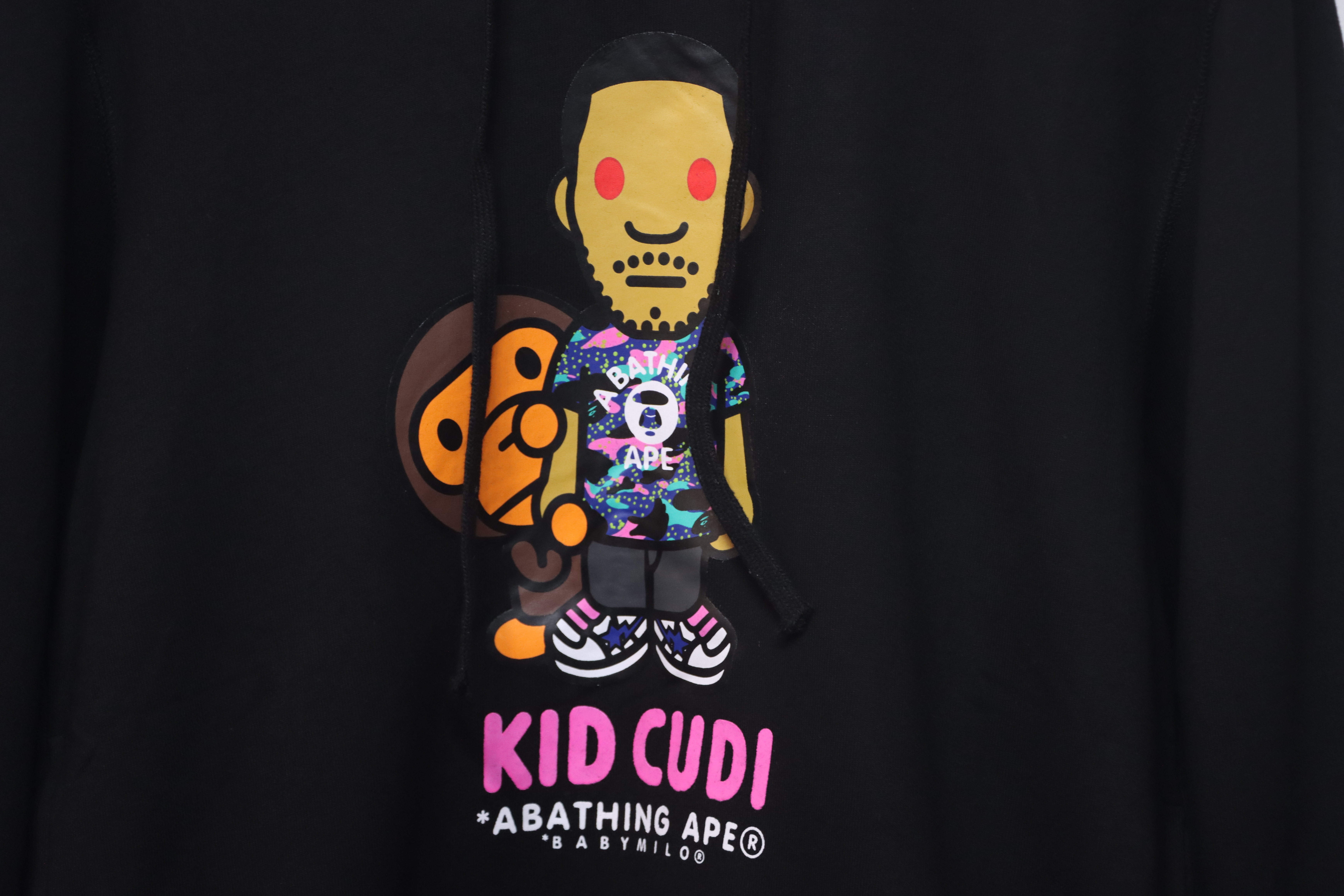 Bape x Kid Cudi Baby Milo Pullover Hoodie Black