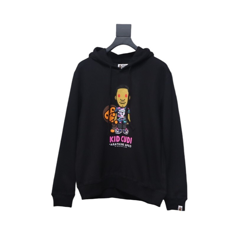Bape x Kid Cudi Baby Milo Pullover Hoodie Black