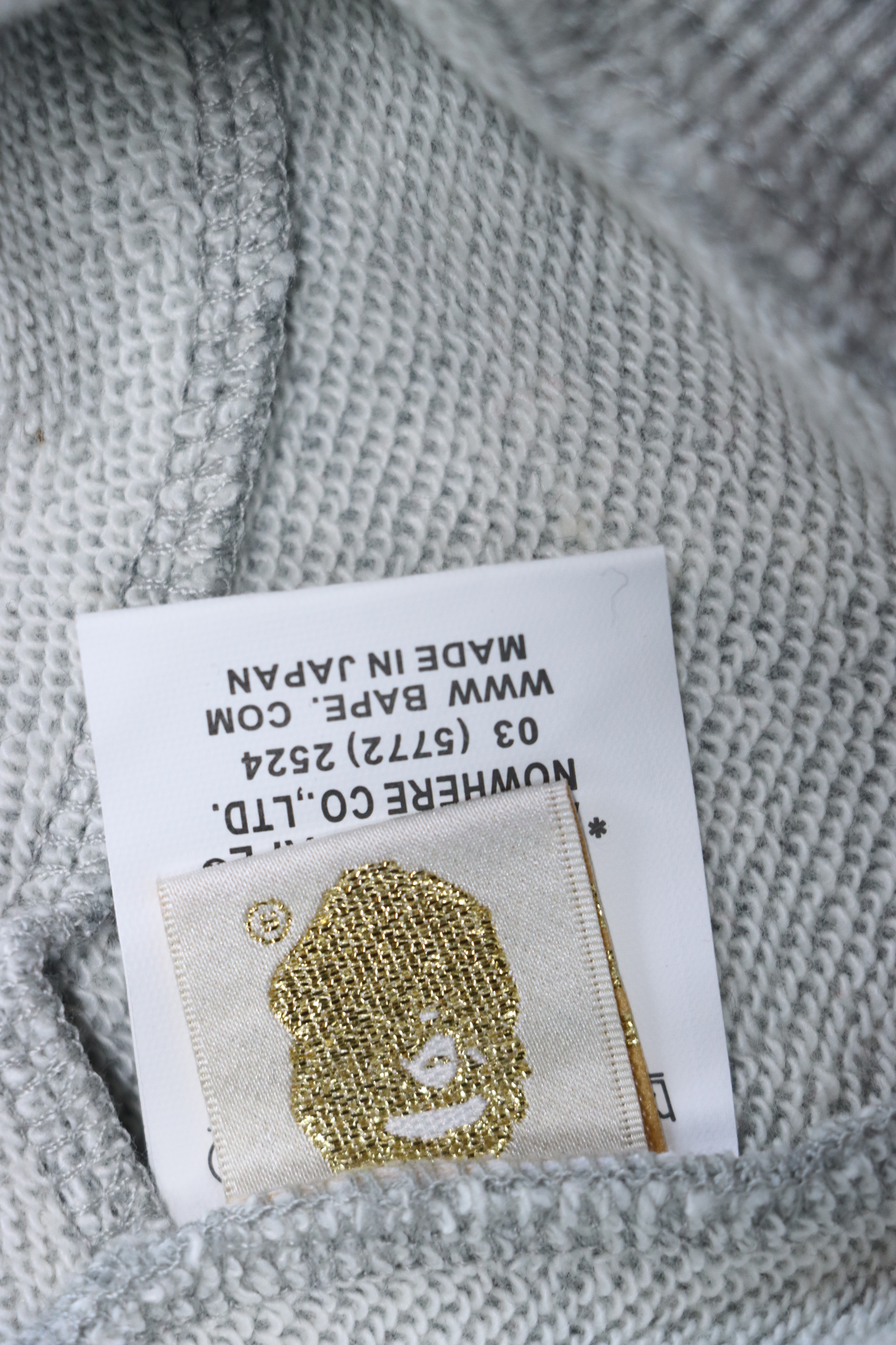 Bape x Kid Cudi Baby Milo Pullover Hoodie Gray