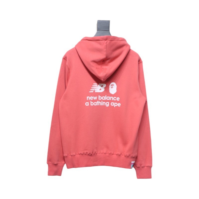 Bape x New Balance Ape Head Relaxed Fit Pullover Hoodie Red