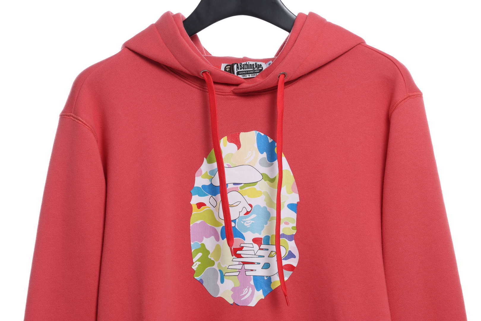 Bape x New Balance Ape Head Relaxed Fit Pullover Hoodie Red