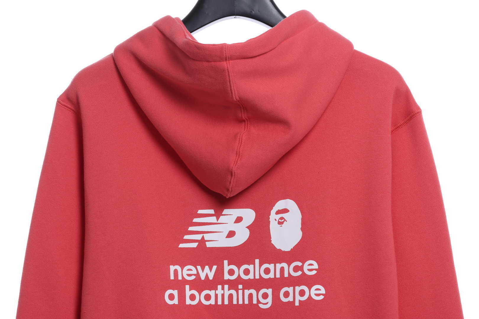 Bape x New Balance Ape Head Relaxed Fit Pullover Hoodie Red