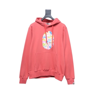 Bape x New Balance Ape Head Relaxed Fit Pullover Hoodie Red 01