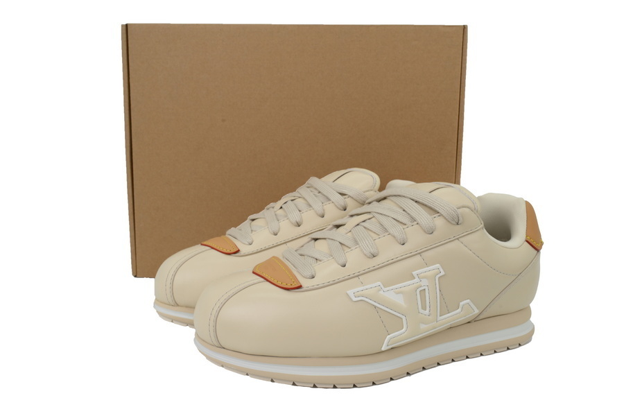 LV BUTTERSOFT Sneaker Lambskin/Plain Calf x Nigo Beige