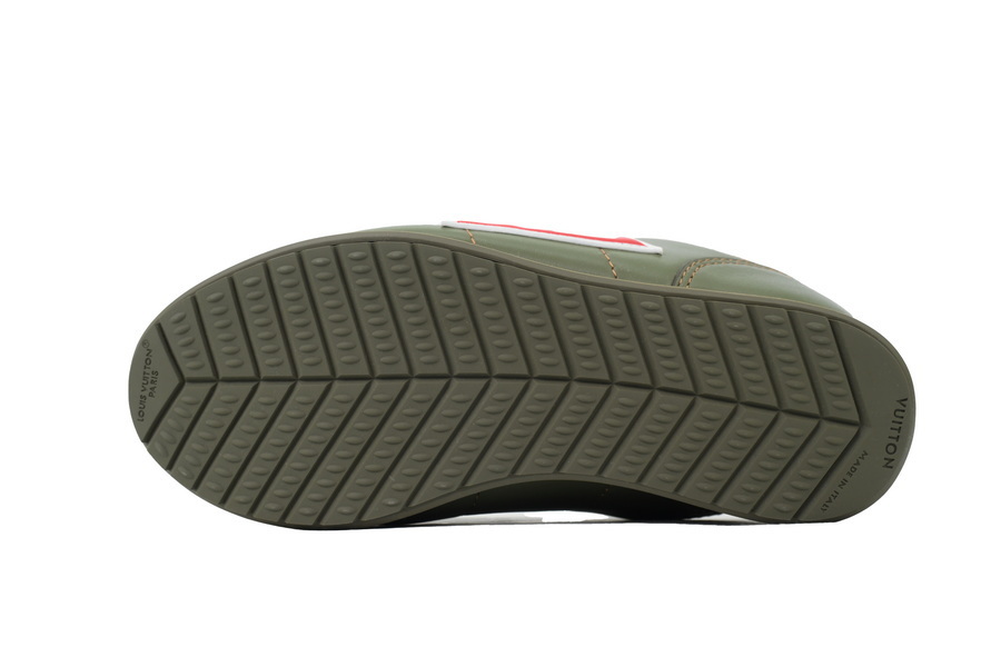 LV BUTTERSOFT Sneaker Lambskin/Plain Calf x Nigo Dark Green