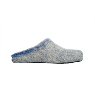 Marni Long-hair Calfskin Fussbett Tie Dye White Blue 02