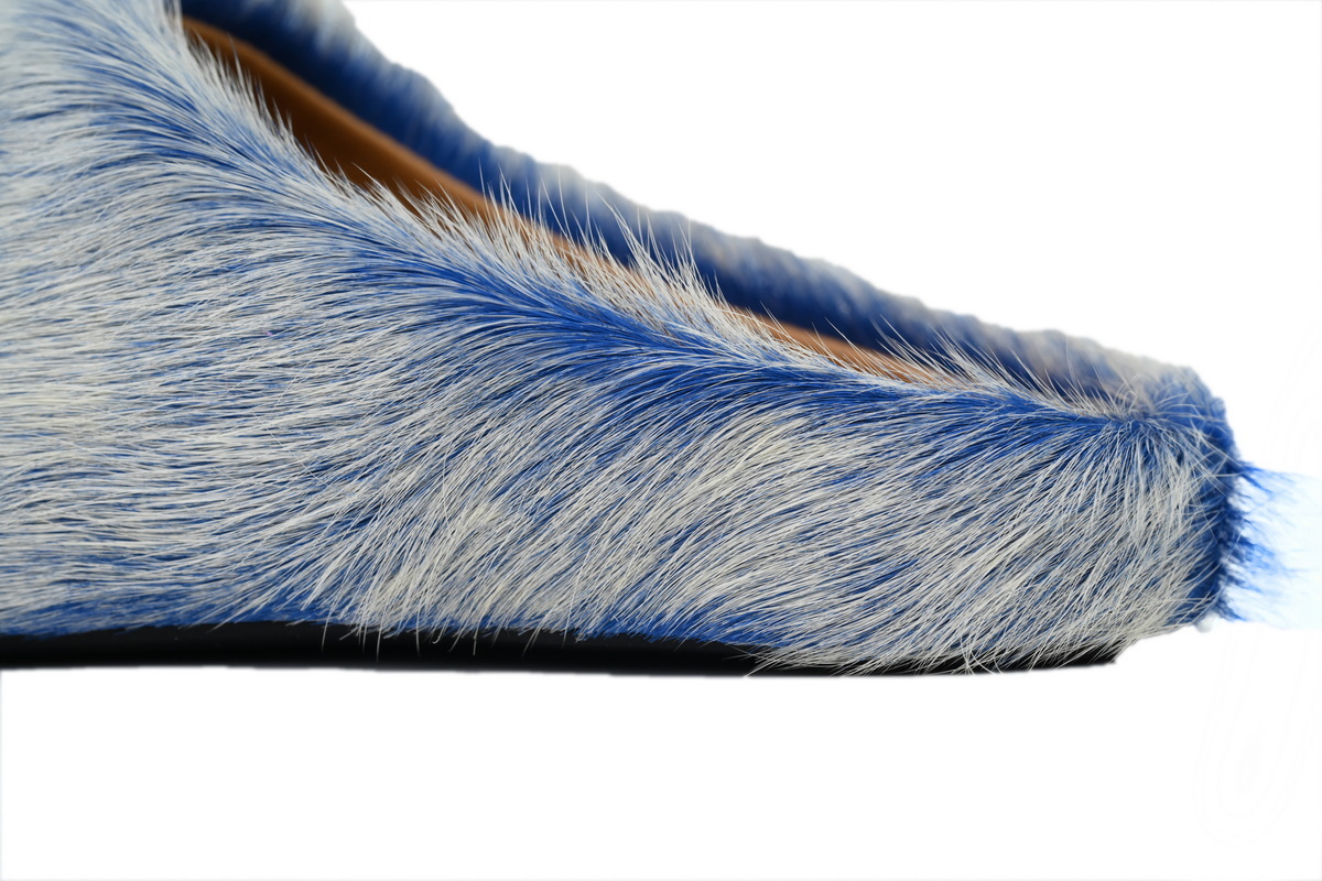 Marni Long-hair Calfskin Fussbett Tie Dye White Blue