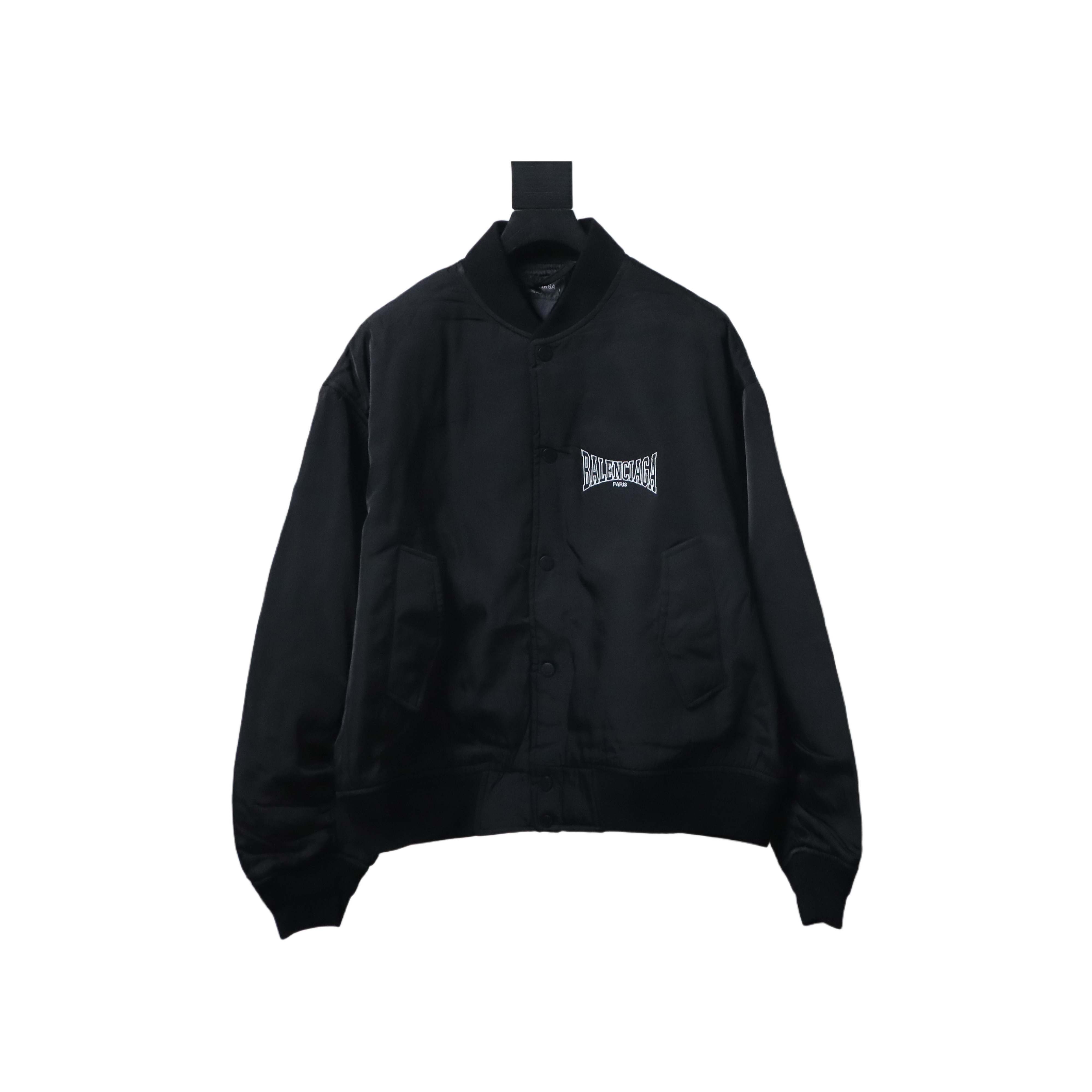 Balenciaga Embroidered Logo Cotton-Padded Jacket