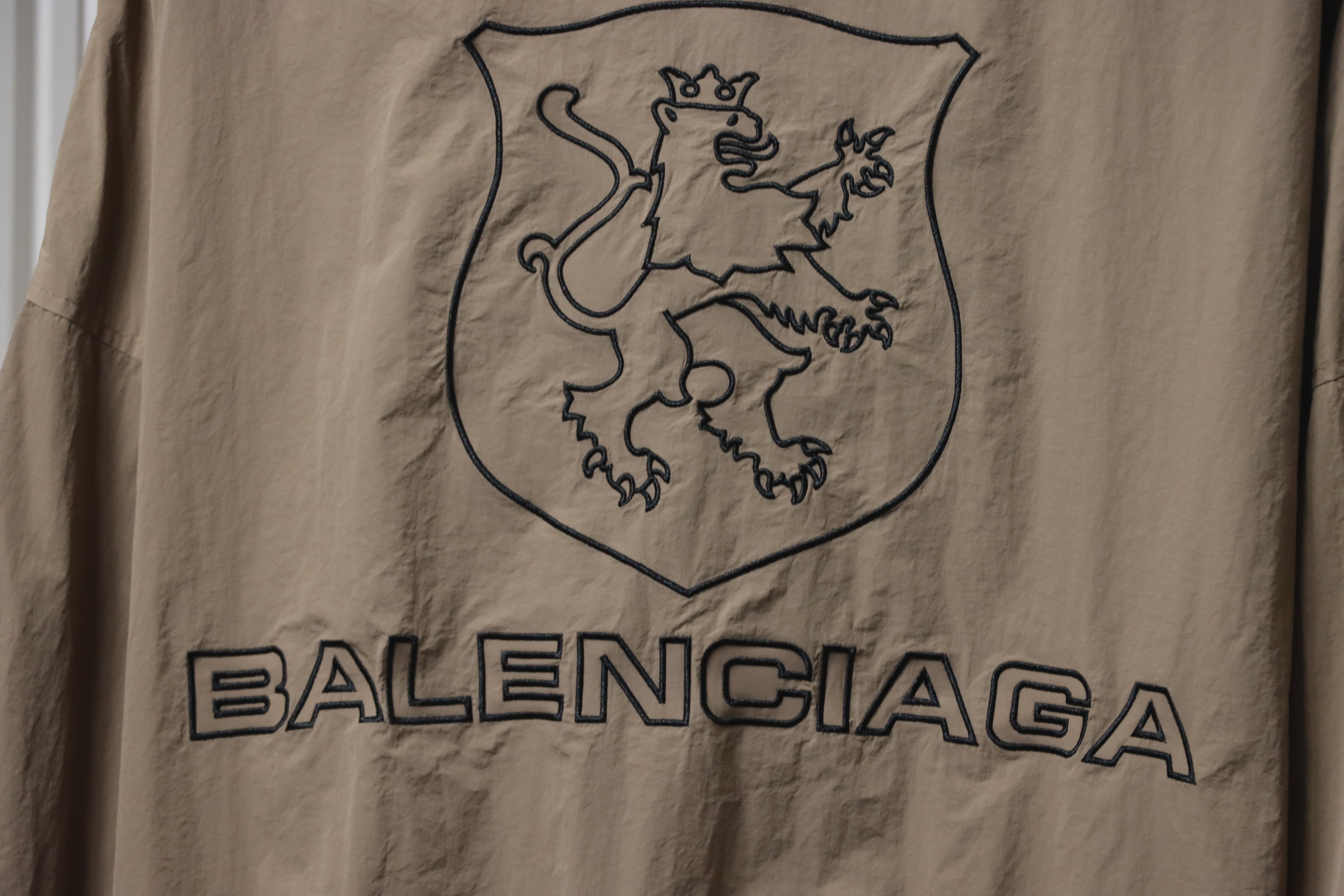 Balenciaga Letter Embroidery Zipper Jacket Browm