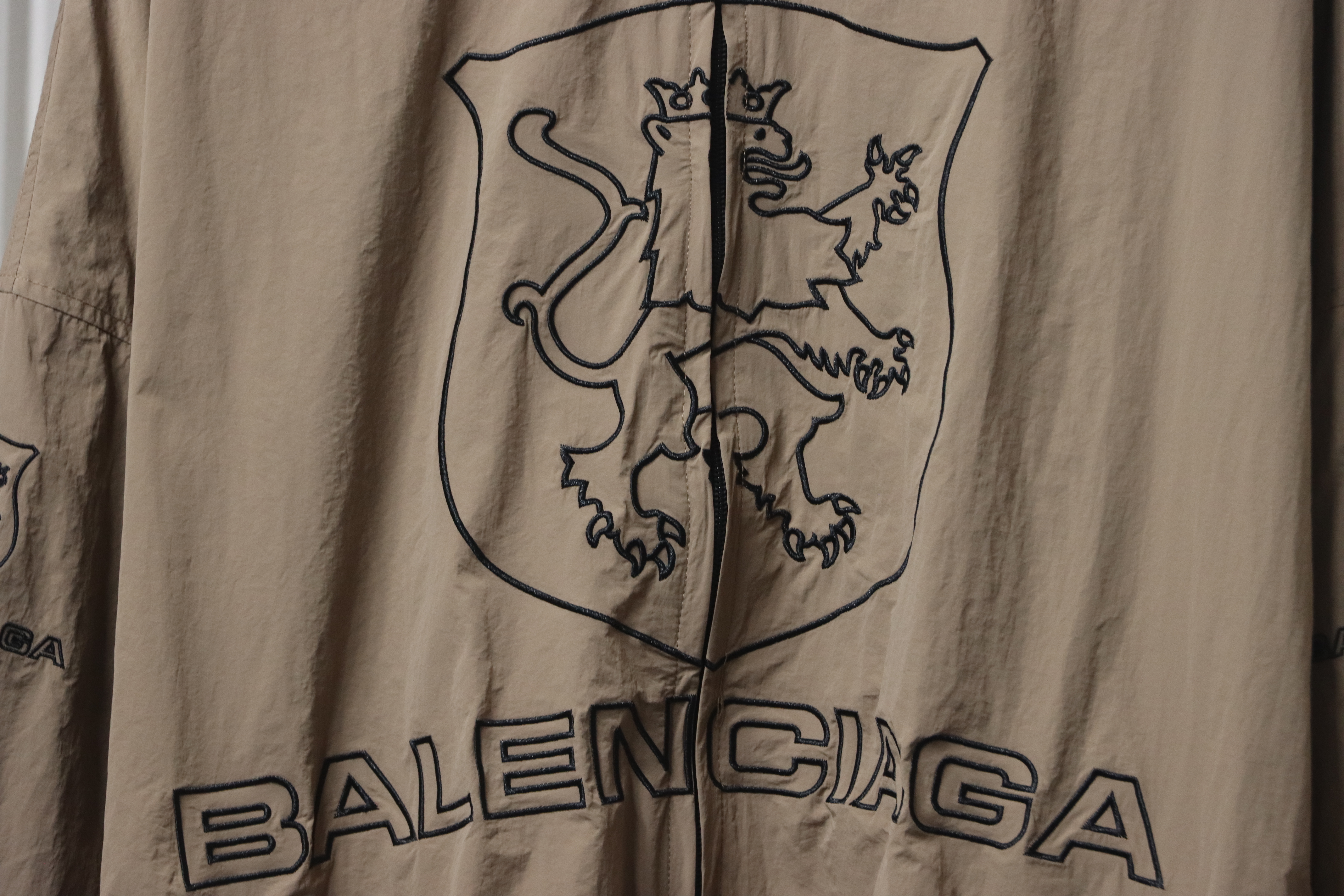 Balenciaga Letter Embroidery Zipper Jacket Browm