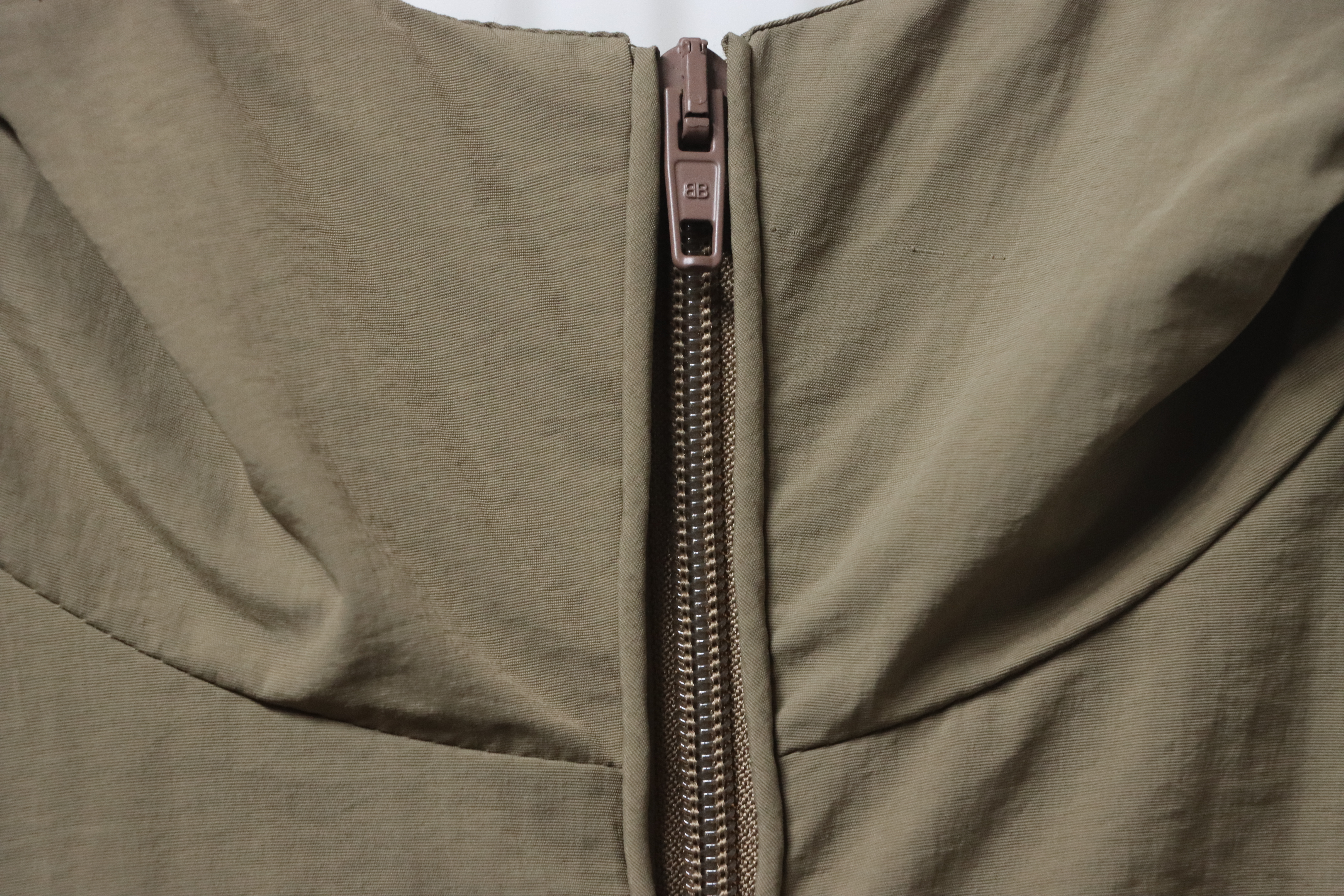 Balenciaga Letter Embroidery Zipper Jacket Military Green