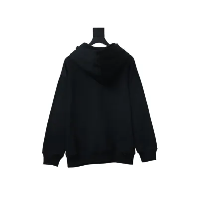 Louis Vuitton Black Embossed Letter Hoodie 02