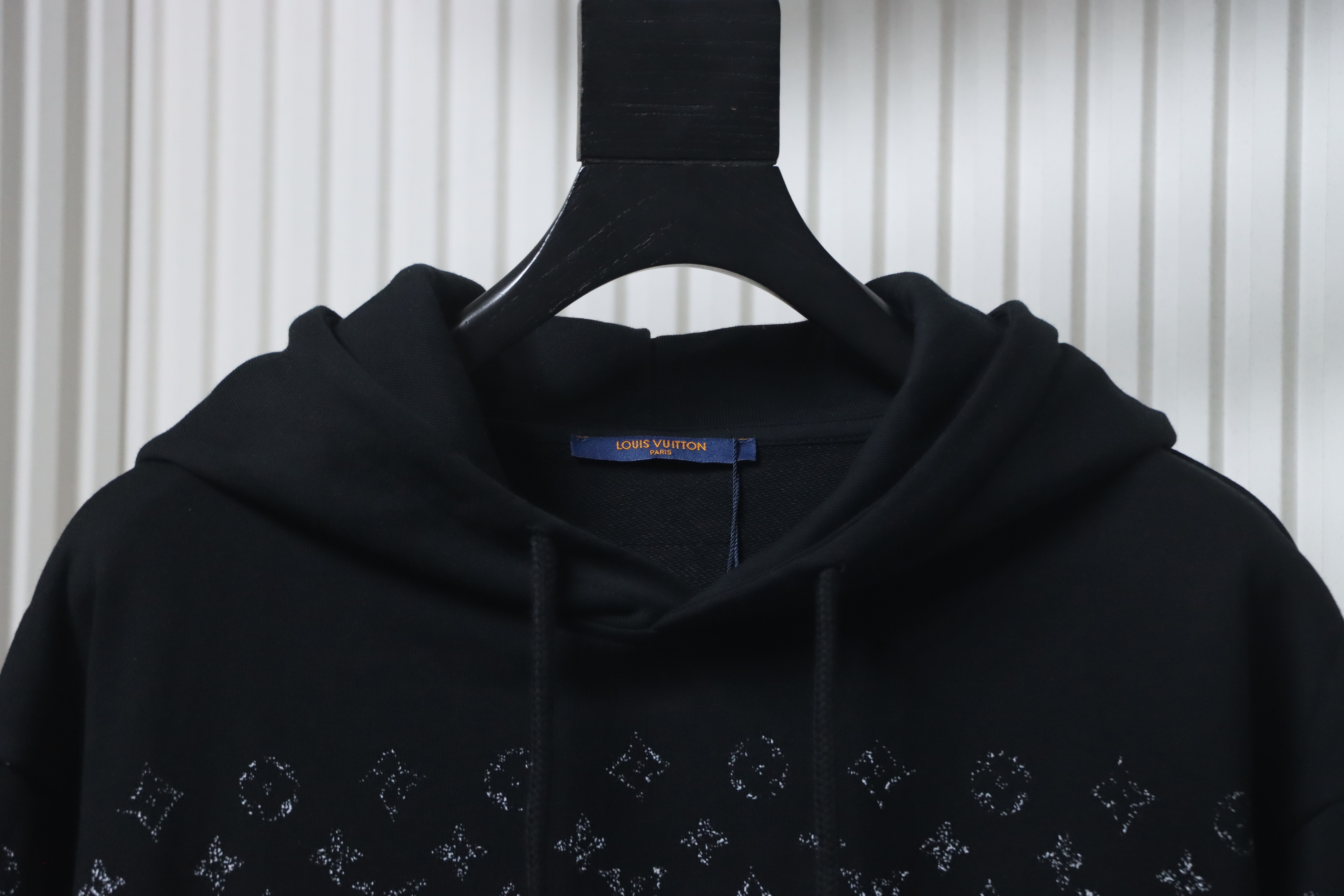 Louis Vuitton Classic Gradient Logo Print Hoodie Black