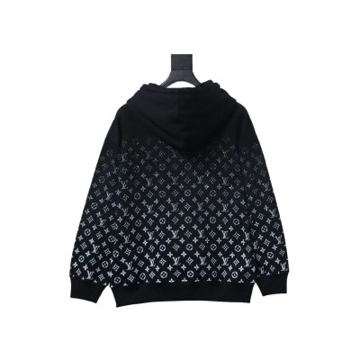 Louis Vuitton Classic Gradient Logo Print Hoodie Black 02