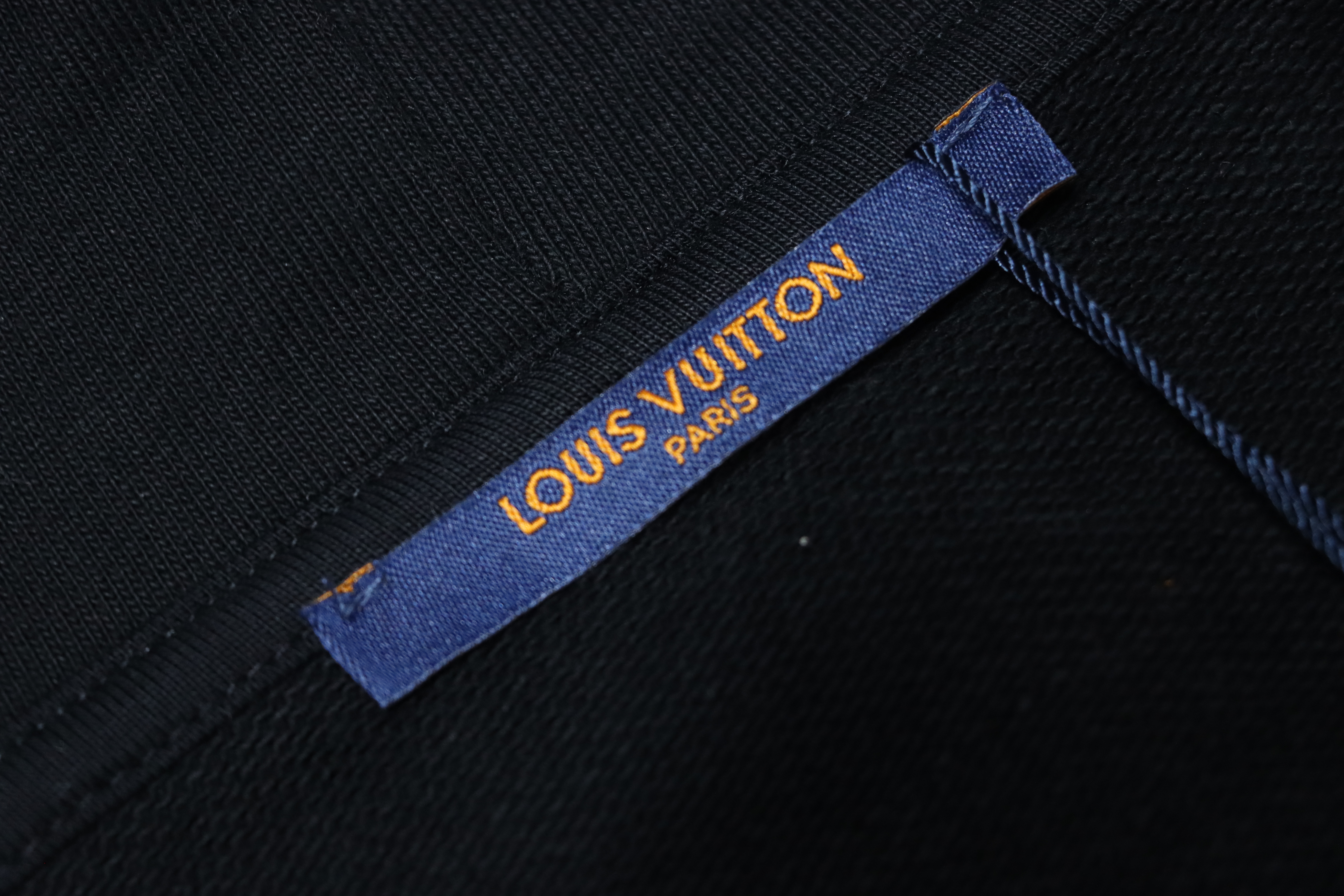 Louis Vuitton Classic Gradient Logo Print Hoodie Black