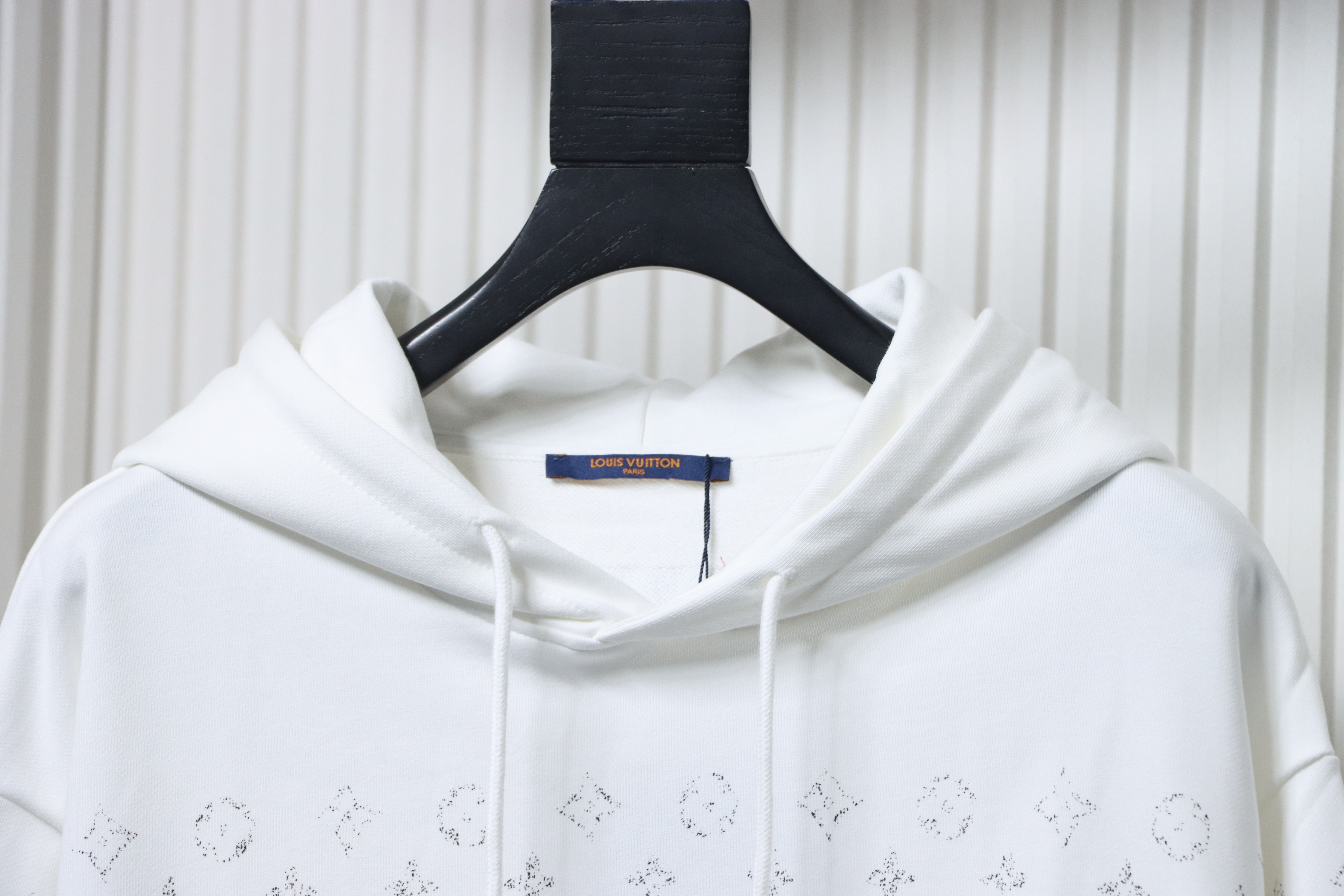 Louis Vuitton Classic Gradient Logo Print Hoodie White