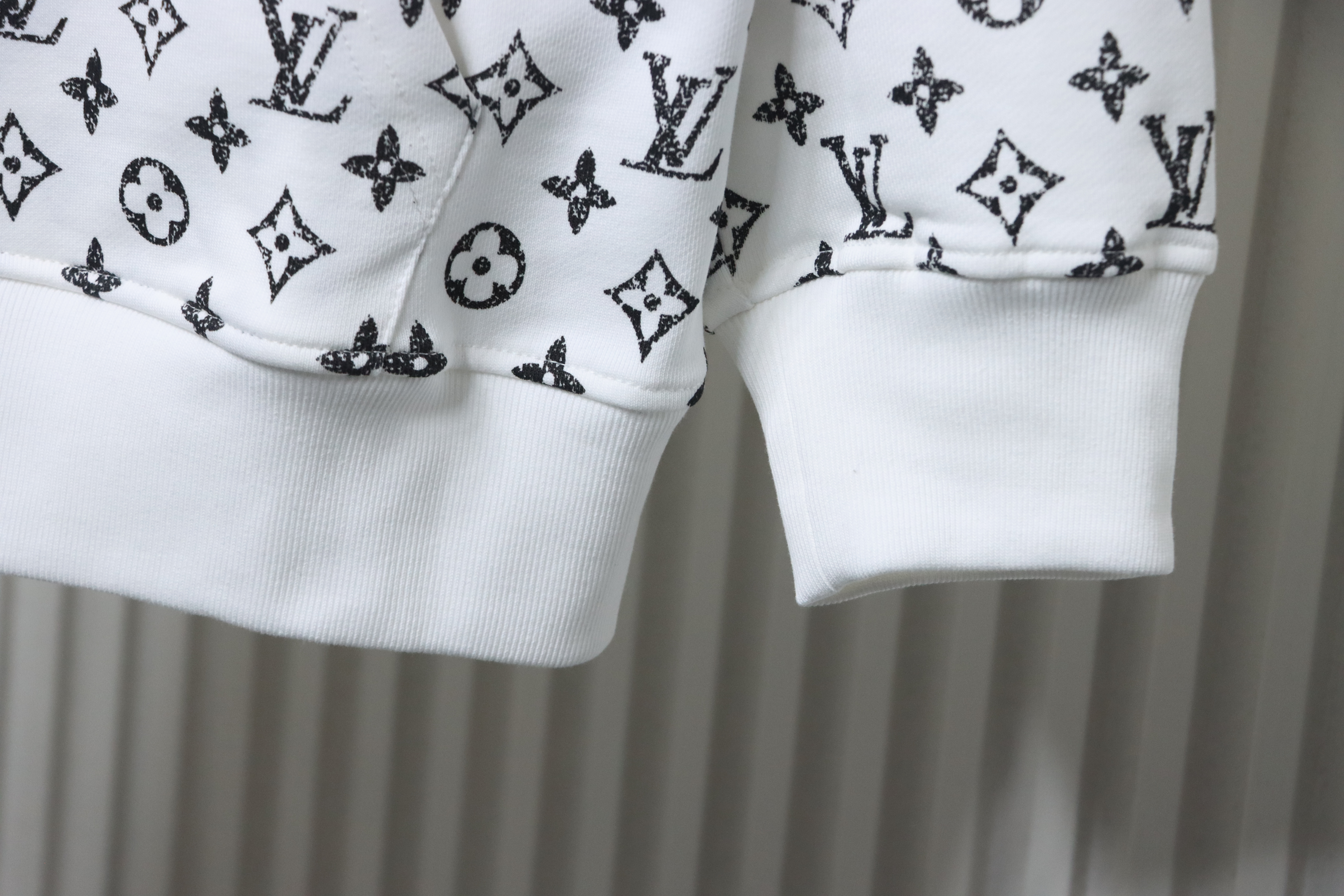 Louis Vuitton Classic Gradient Logo Print Hoodie White