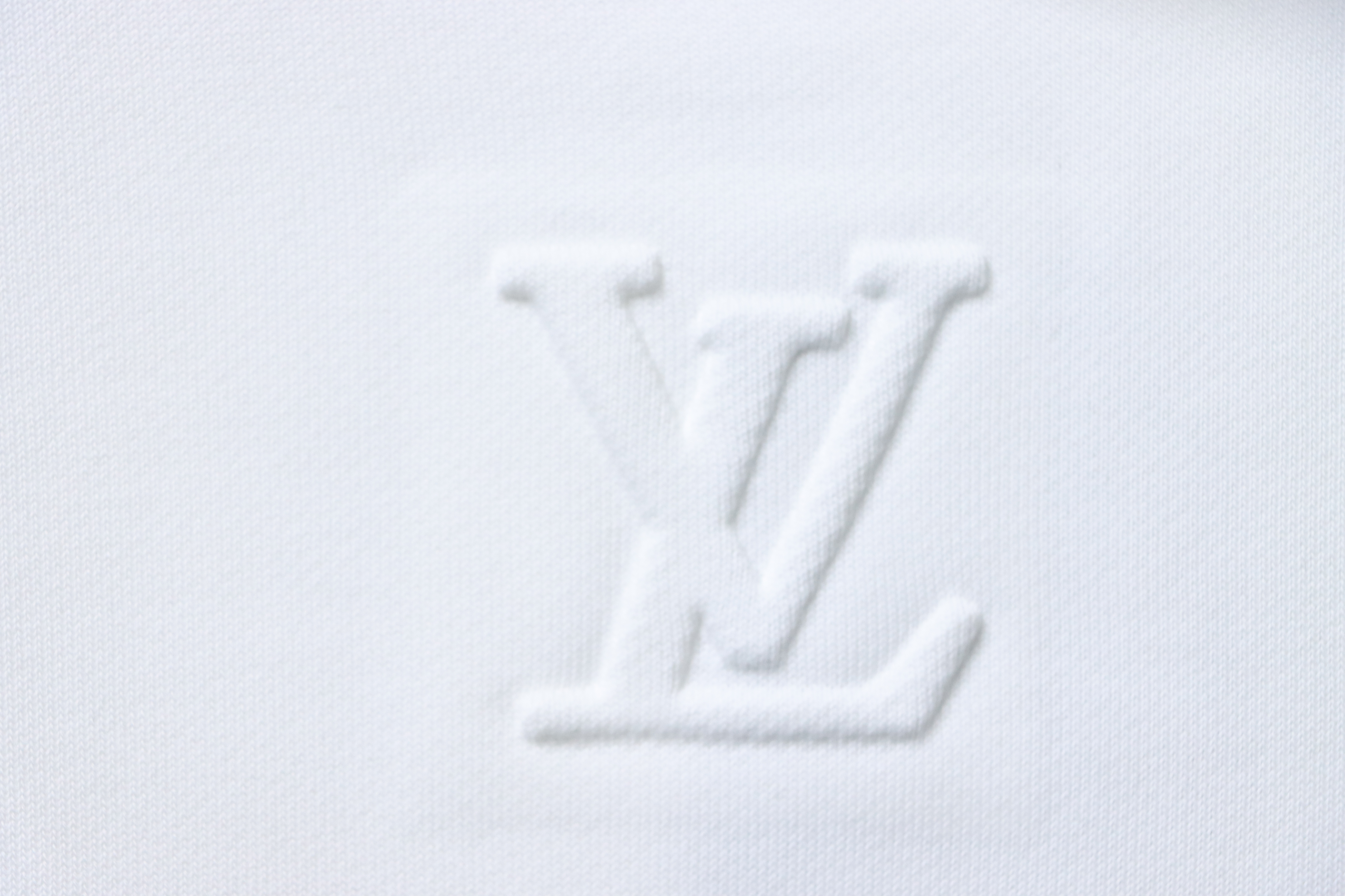 Louis Vuitton White Embossed Letter Hoodie