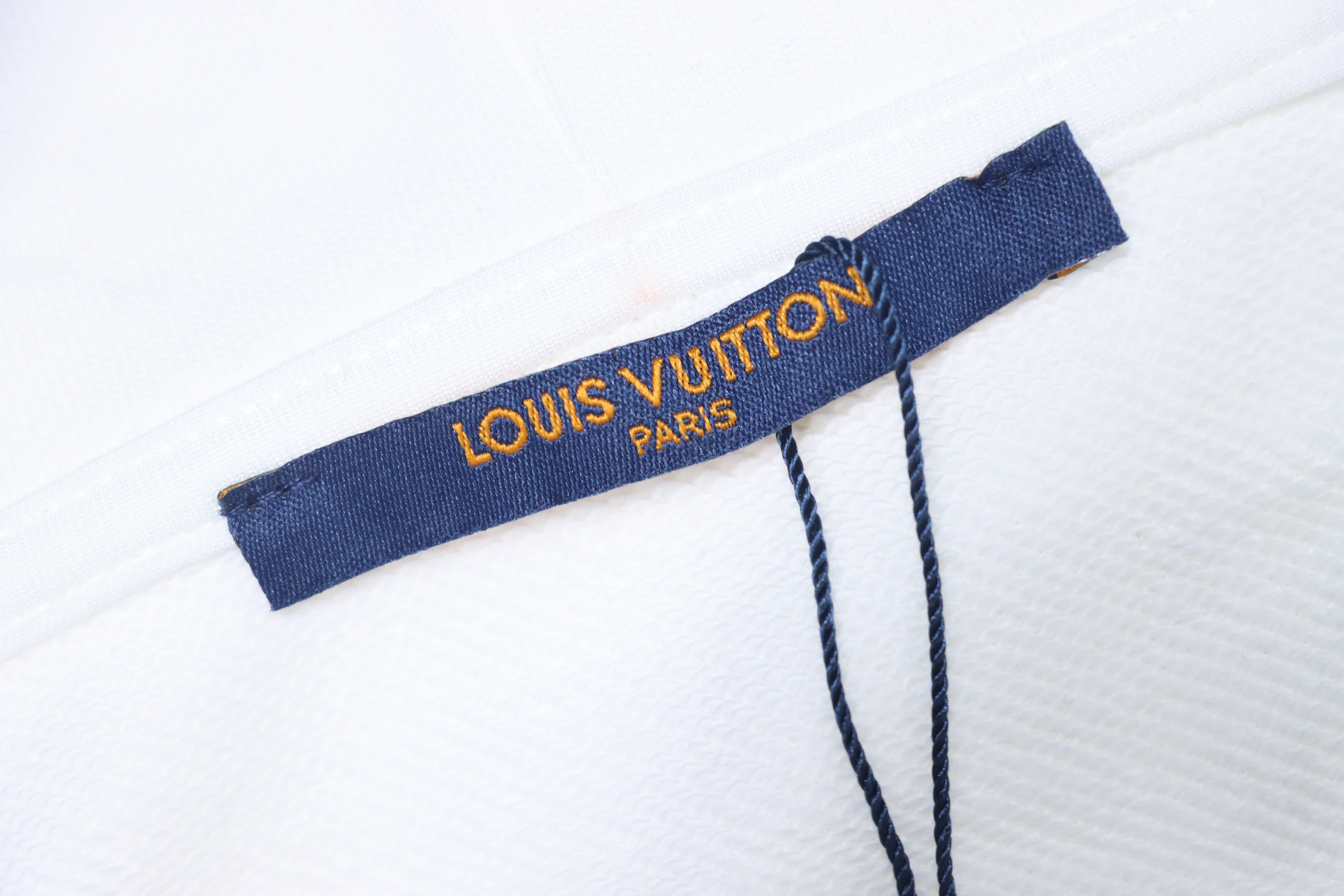 Louis Vuitton White Embossed Letter Hoodie