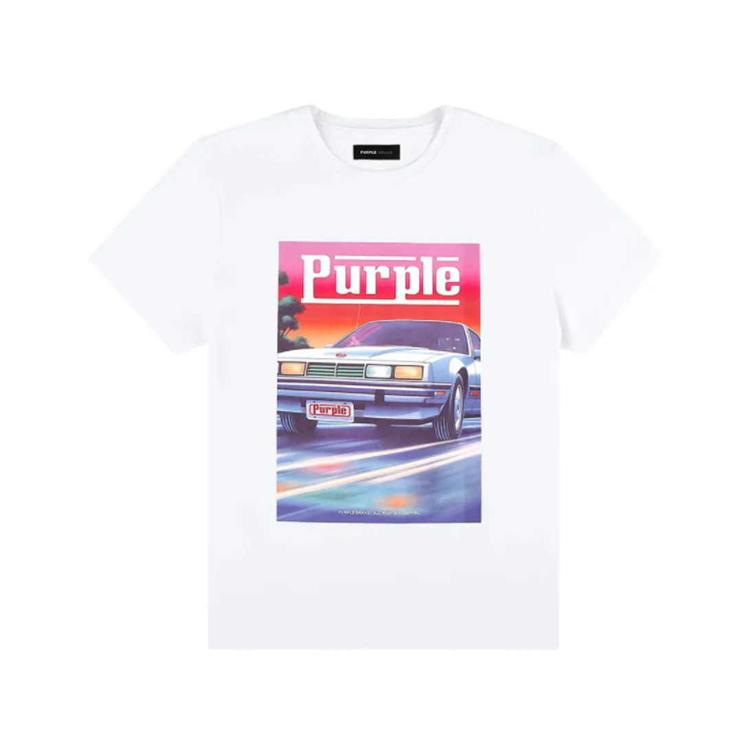 Purple Brand Clean Jersey Short-Sleeve Tee 'White'
