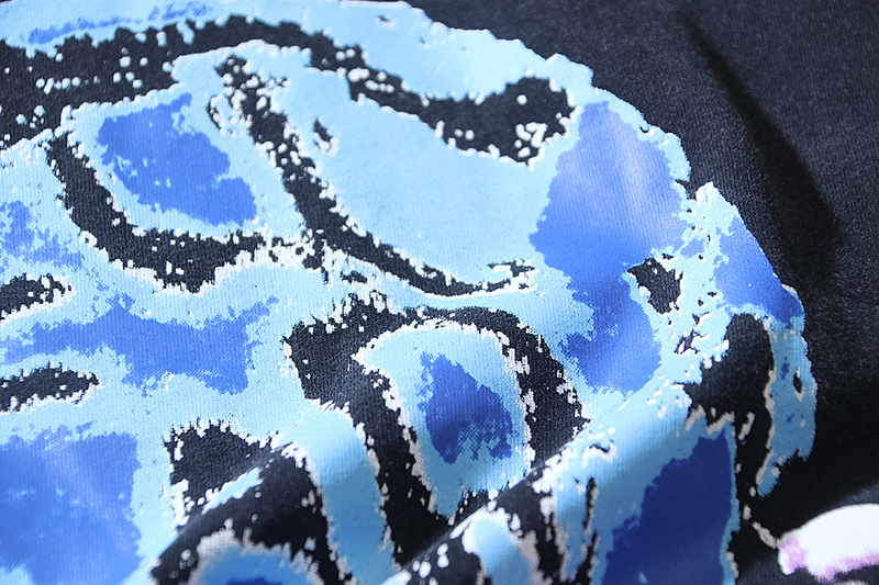 HellStar Dennis Rodman Black-Blue T-shirt With Hot-fix Rhinestones #6771