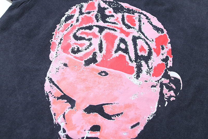 HellStar Dennis Rodman Black-Red T-shirt With Hot-fix Rhinestones #6772