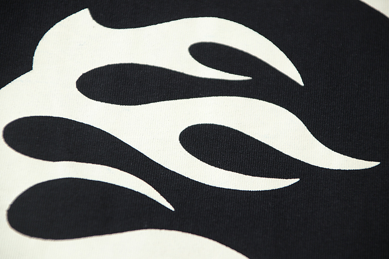 Hellstar Classic White Logo Black T-shirt With Hot-fix Rhinestones #6752