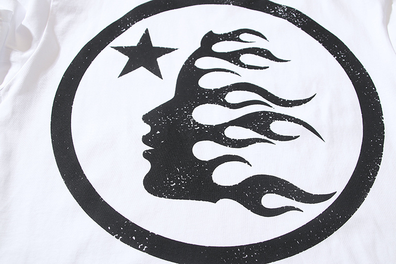 Hellstar Classic White T-shirt With Hot-fix Rhinestones #5617 