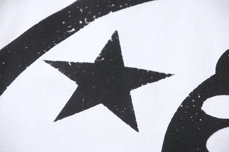 Hellstar Classic White T-shirt With Hot-fix Rhinestones #5617 