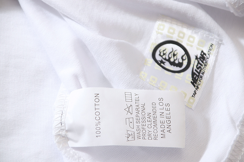 Hellstar Classic White T-shirt With Hot-fix Rhinestones #5617 