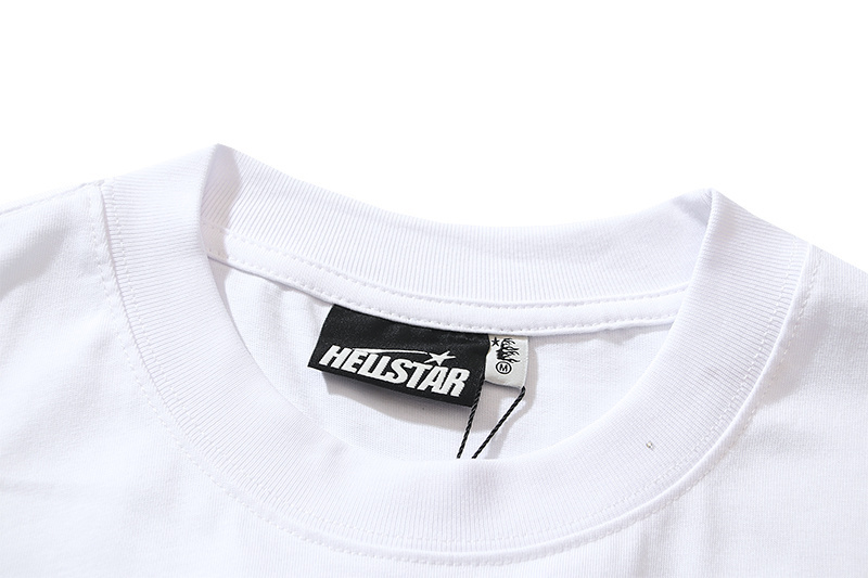 Hellstar Classic White T-shirt With Hot-fix Rhinestones #5617 