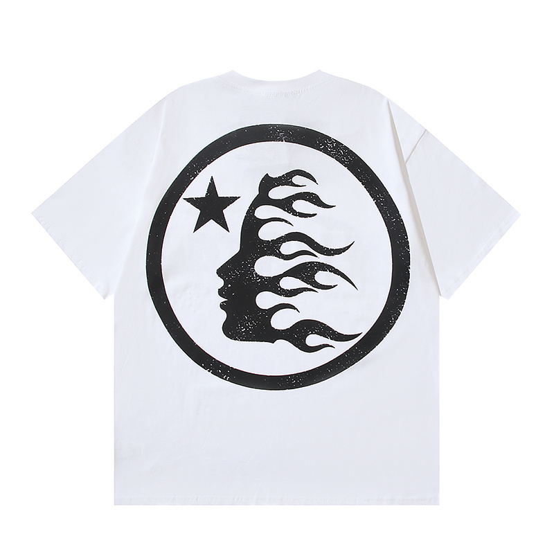 Hellstar Classic White T-shirt With Hot-fix Rhinestones #5617 