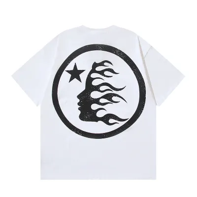 Hellstar Classic White T-shirt With Hot-fix Rhinestones #5617  02