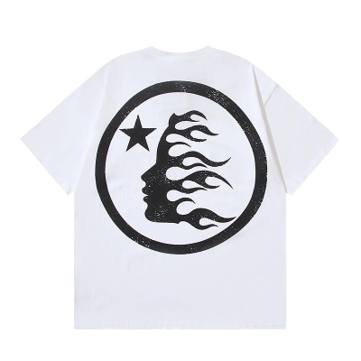 Hellstar Classic White T-shirt With Hot-fix Rhinestones #5617  02