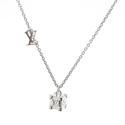 Louis Vuitton LV Cube Box Pendant Necklace 01