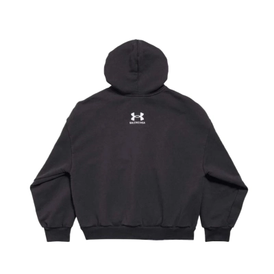 Balenciaga x Under Armour Zip-Up Hoodie Black/White 02