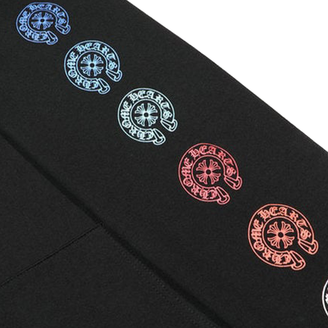 Chrome Hearts Multicolor Sleeve Zip Hoodie Black/White