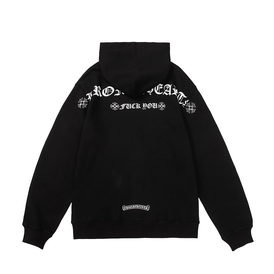 Chrome Hearts Shoulder Logo Zipper Hoodie Black