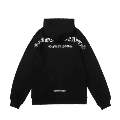 Chrome Hearts Shoulder Logo Zipper Hoodie Black 01