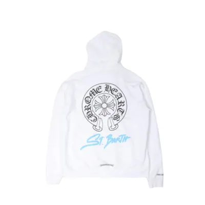 Chrome Hearts St. Barth Exclusive Zip Up Hoodie White 01