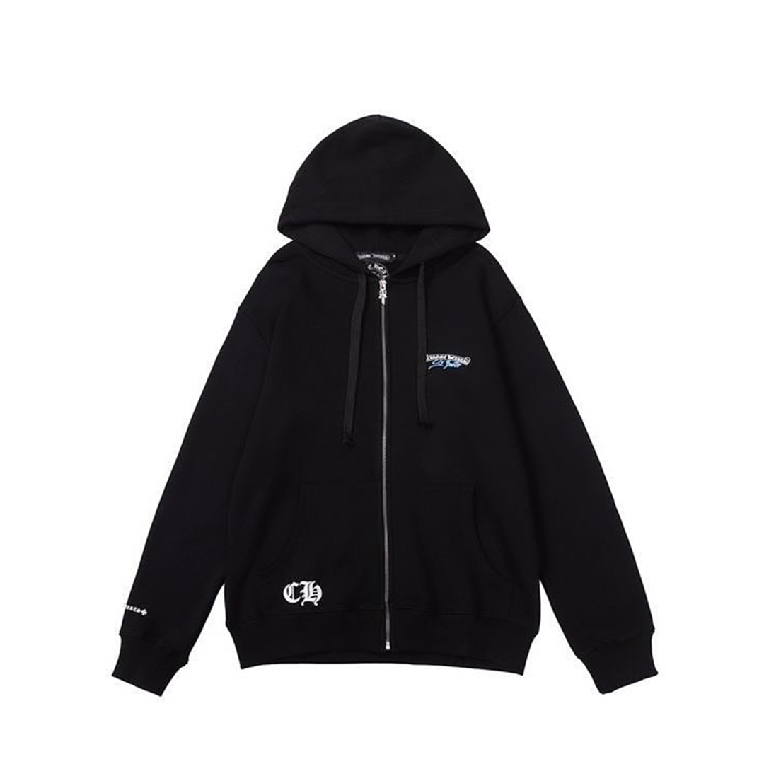 Chrome Hearts St. Barth Exclusive Zip Up Hoodie Black