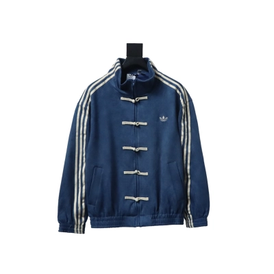 Adidas Originals New Year Fashion Chinese Style Sports Jacket Blue 01