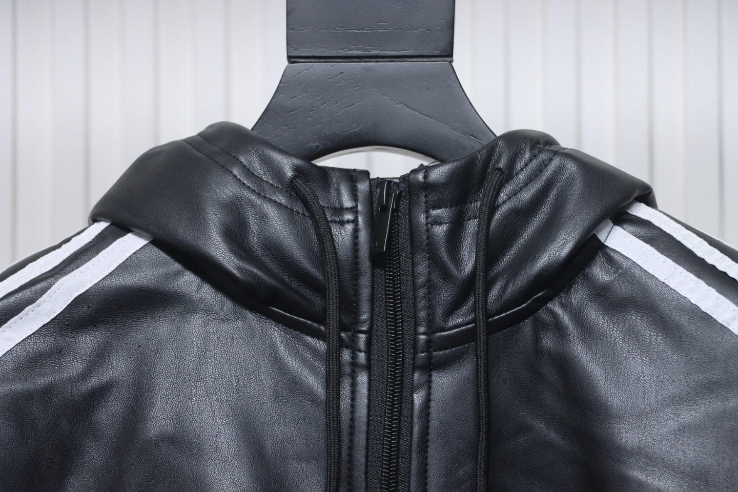 AdidasXFEIFEI RUAN Leather Track Jacket Hoodie Black