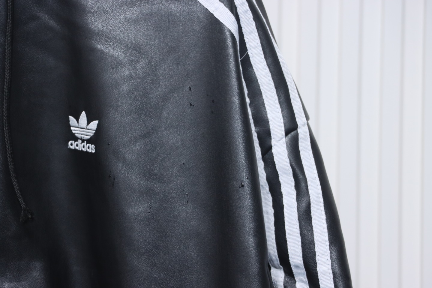 AdidasXFEIFEI RUAN Leather Track Jacket Hoodie Black
